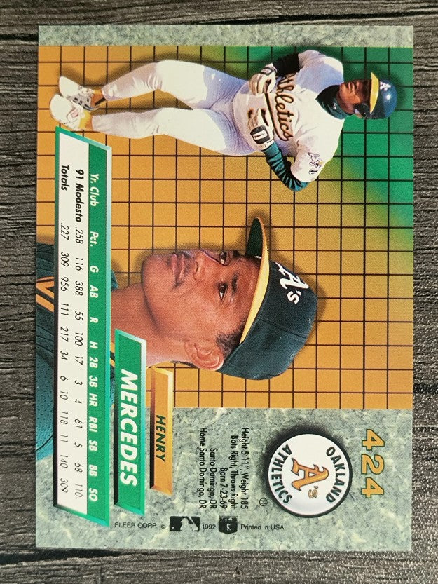 1992 Ultra #424 Henry Mercedes