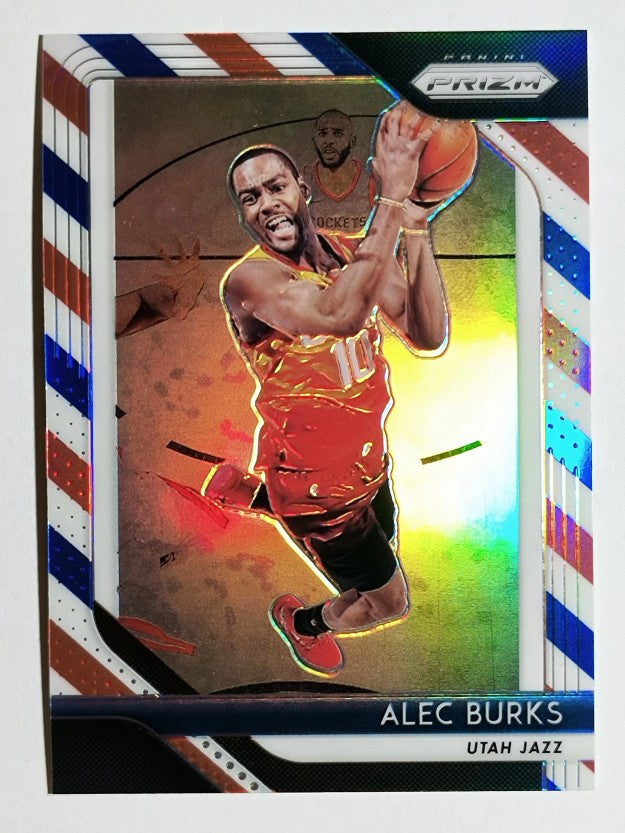 2018-19 Panini Prizm Prizms Red White and Blue #203 Alec Burks