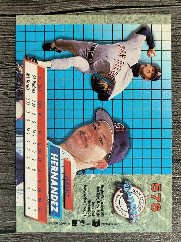 1992 Ultra #576 Jeremy Hernandez RC