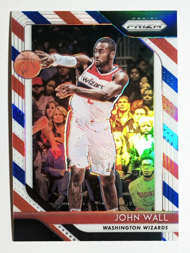 2018-19 Panini Prizm Prizms Red White and Blue #223 John Wall