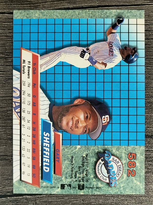 1992 Ultra #582 Gary Sheffield
