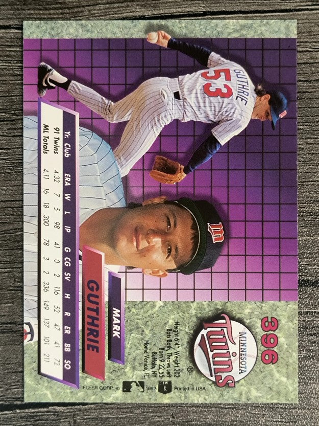 1992 Ultra #396 Mark Guthrie
