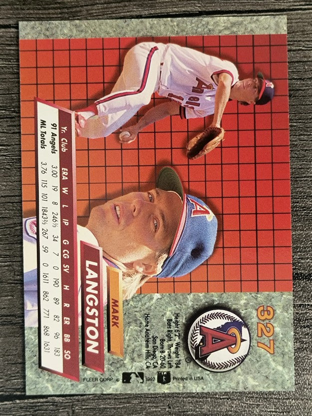 1992 Ultra #327 Mark Langston
