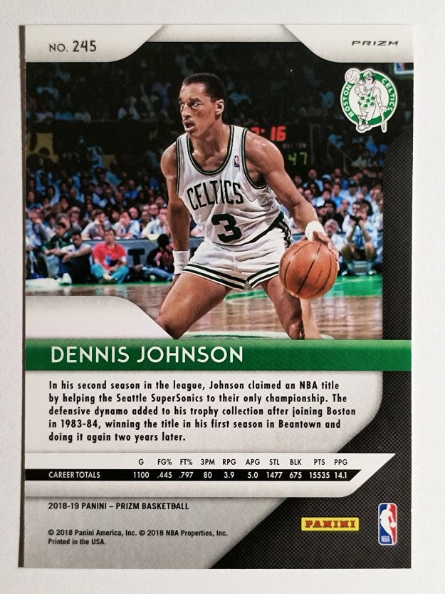2018-19 Panini Prizm Prizms Red White and Blue #245 Dennis Johnson