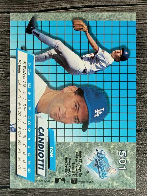 1992 Ultra #501 Tom Candiotti