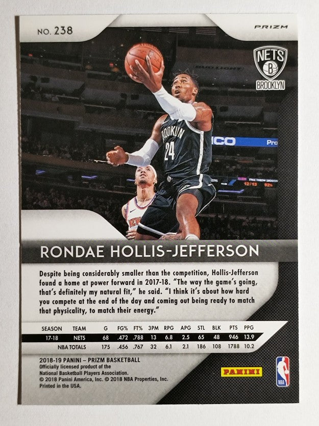 2018-19 Panini Prizm Prizms Red White and Blue #238 Rondae Hollis-Jefferson