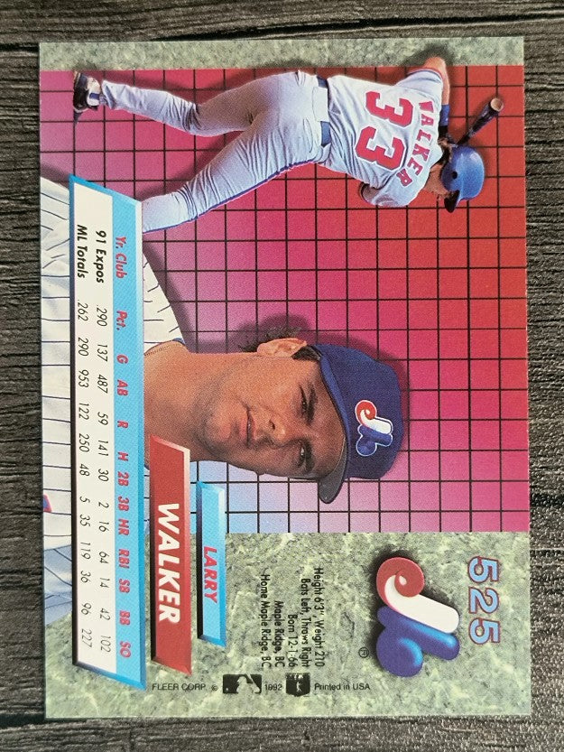 1992 Ultra #525 Larry Walker