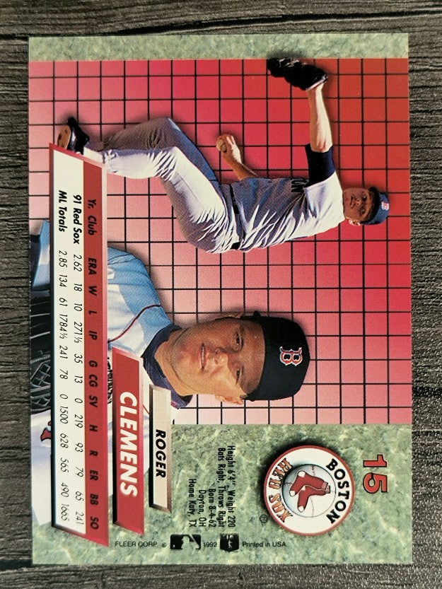 1992 Ultra #15 Roger Clemens