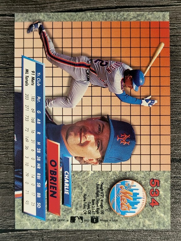 1992 Ultra #534 Charlie O'Brien
