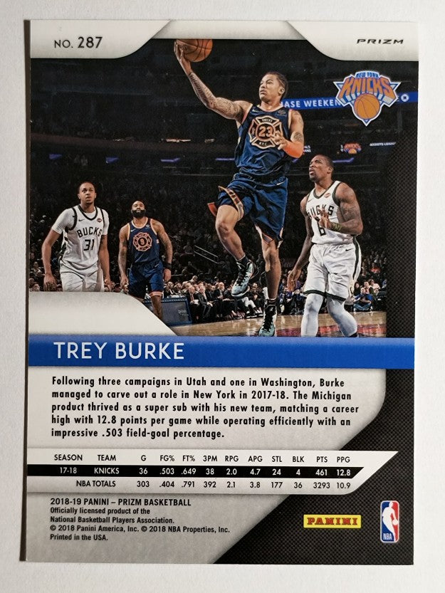 2018-19 Panini Prizm Prizms Red White and Blue #287 Trey Burke