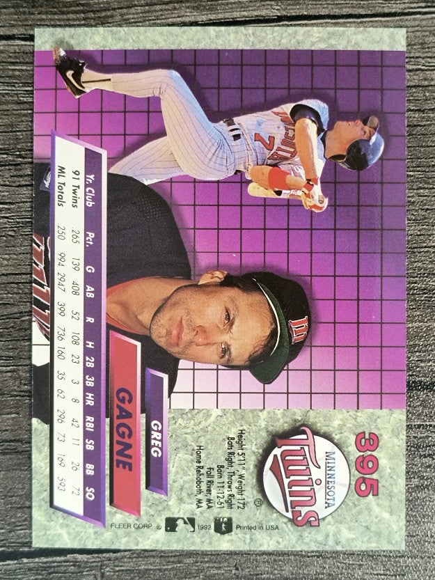 1992 Ultra #395 Greg Gagne