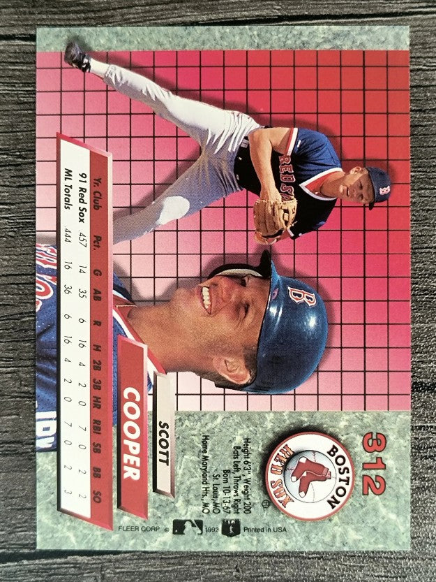 1992 Ultra #312 Scott Cooper