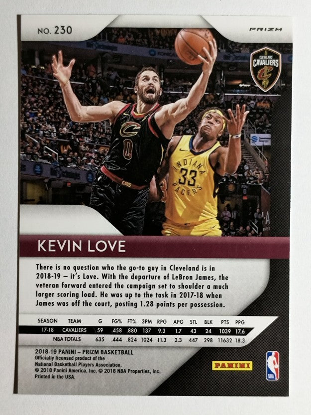 2018-19 Panini Prizm Prizms Red White and Blue #230 Kevin Love