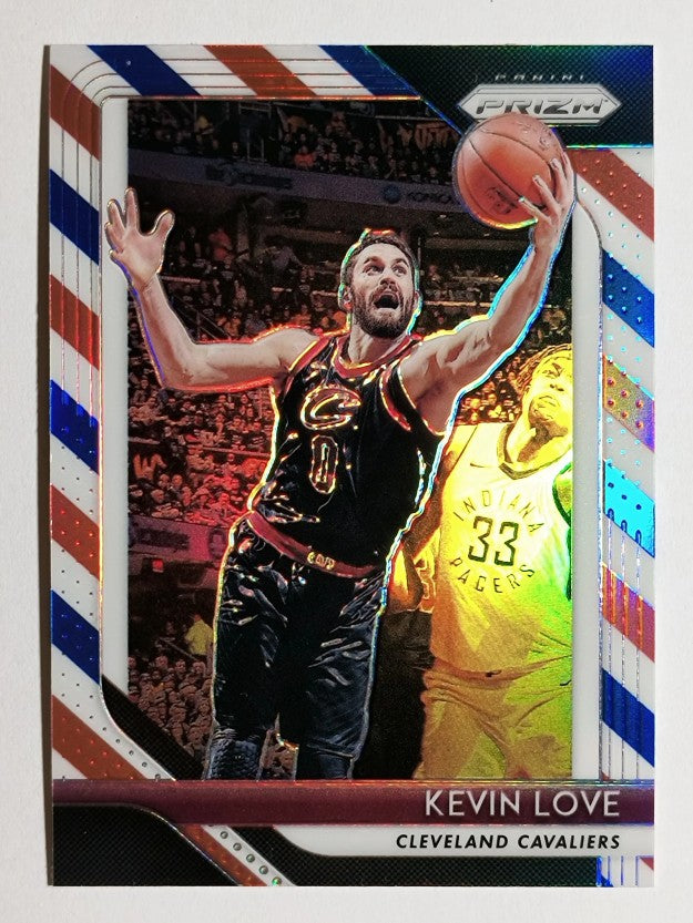 2018-19 Panini Prizm Prizms Red White and Blue #230 Kevin Love