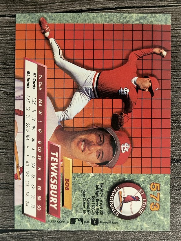 1992 Ultra #573 Bob Tewksbury