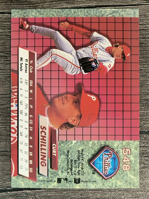 1992 Ultra #548 Curt Schilling