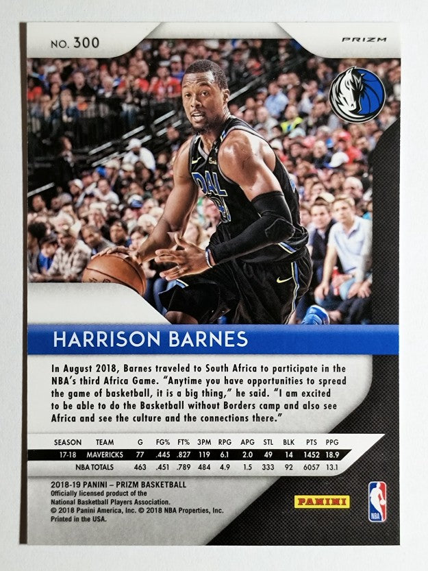 2018-19 Panini Prizm Prizms Red White and Blue #300 Harrison Barnes