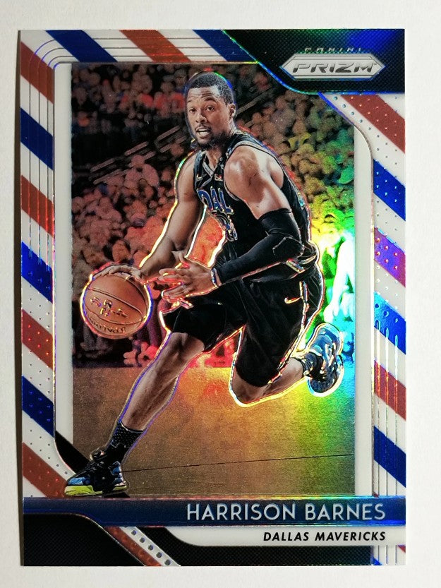 2018-19 Panini Prizm Prizms Red White and Blue #300 Harrison Barnes
