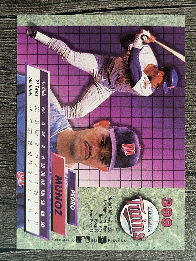 1992 Ultra #399 Pedro Munoz