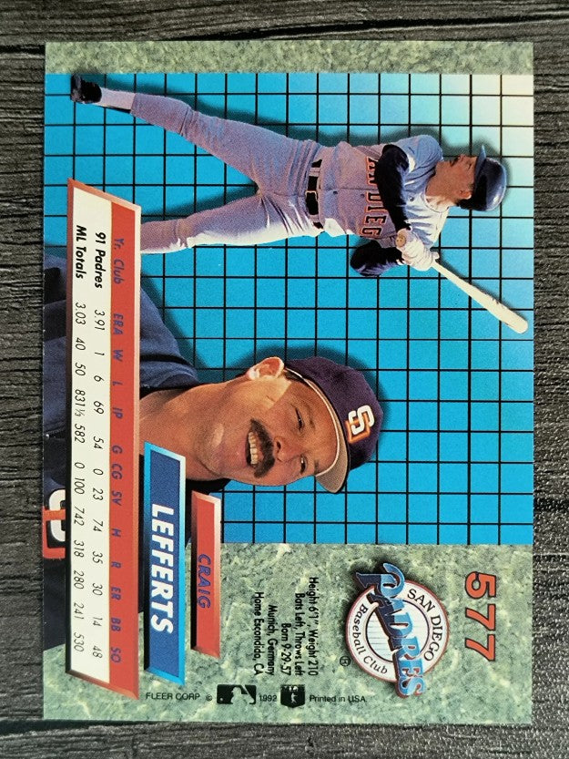 1992 Ultra #577 Craig Lefferts