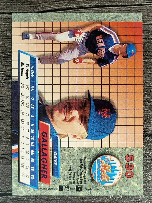 1992 Ultra #530 Dave Gallagher