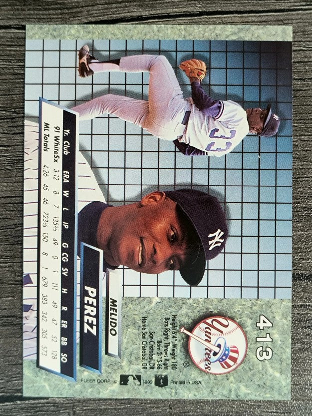 1992 Ultra #413 Melido Perez
