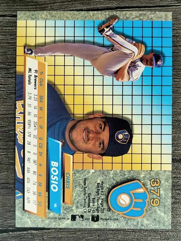1992 Ultra #379 Chris Bosio