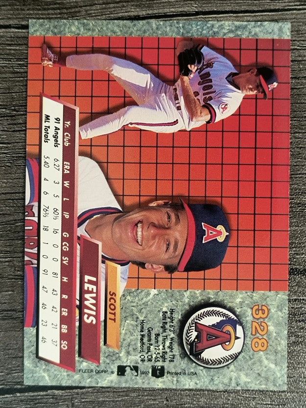 1992 Ultra #328 Scott Lewis
