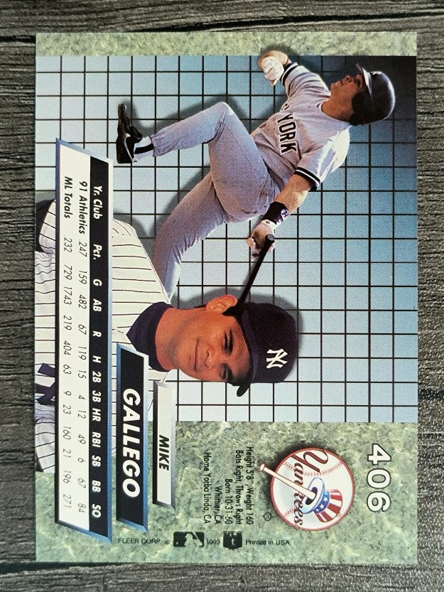 1992 Ultra #406 Mike Gallego