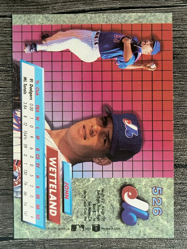 1992 Ultra #526 John Wetteland