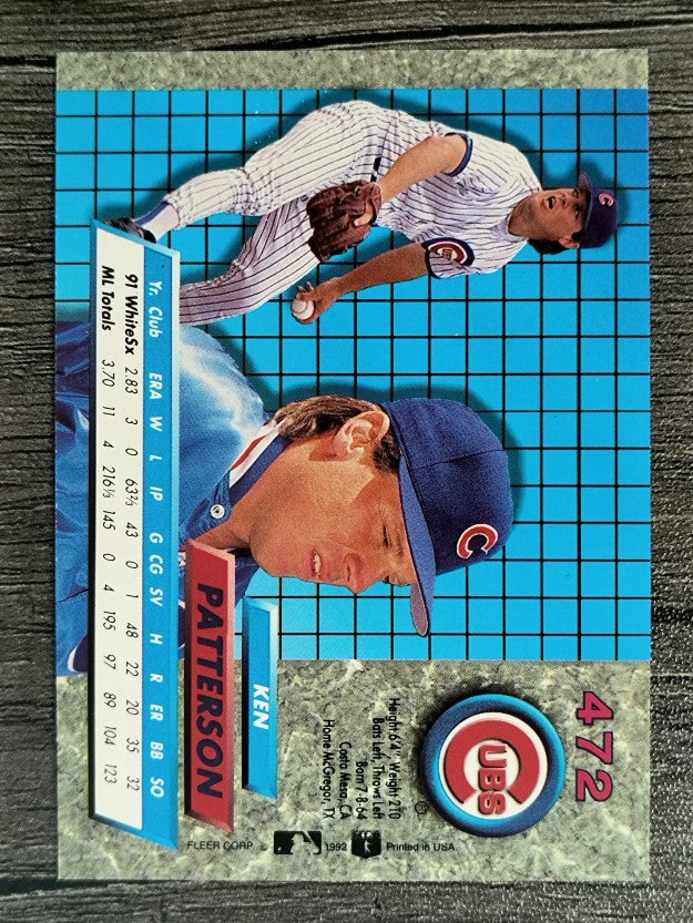 1992 Ultra #472 Ken Patterson