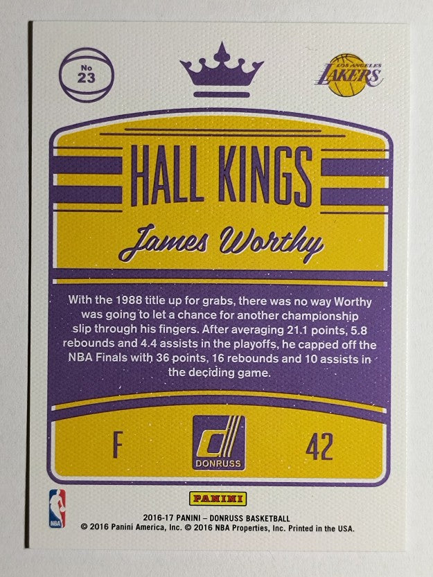 2016-17 Donruss Hall Kings #23 James Worthy