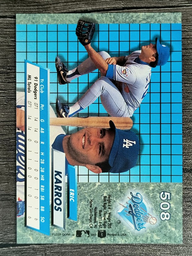 1992 Ultra #508 Eric Karros