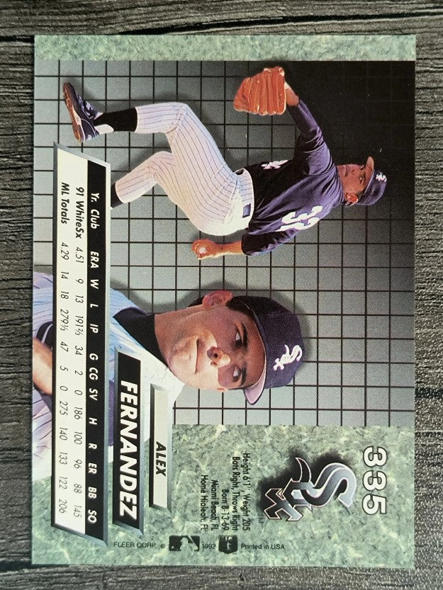 1992 Ultra #335 Alex Fernandez
