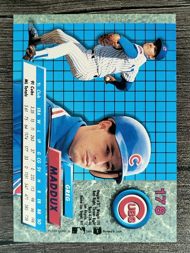 1992 Ultra #178 Greg Maddux