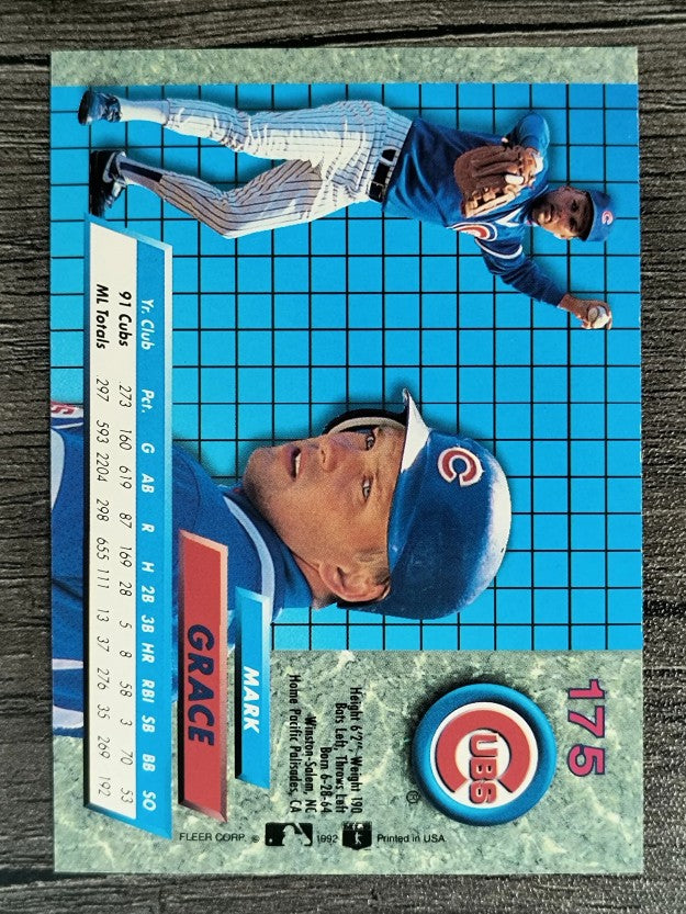 1992 Ultra #175 Mark Grace