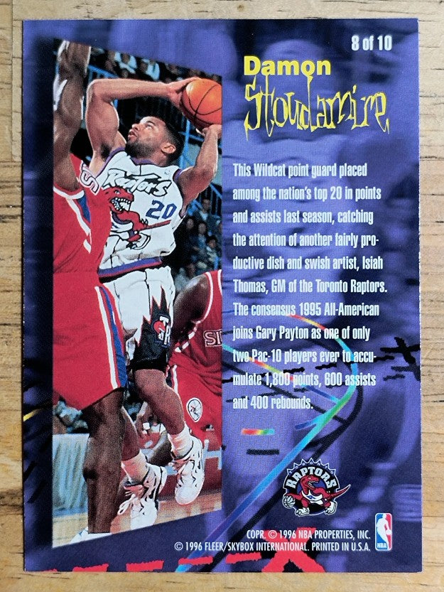 1995-96 Fleer Rookie Phenoms Hot Pack #8 Damon Stoudamire