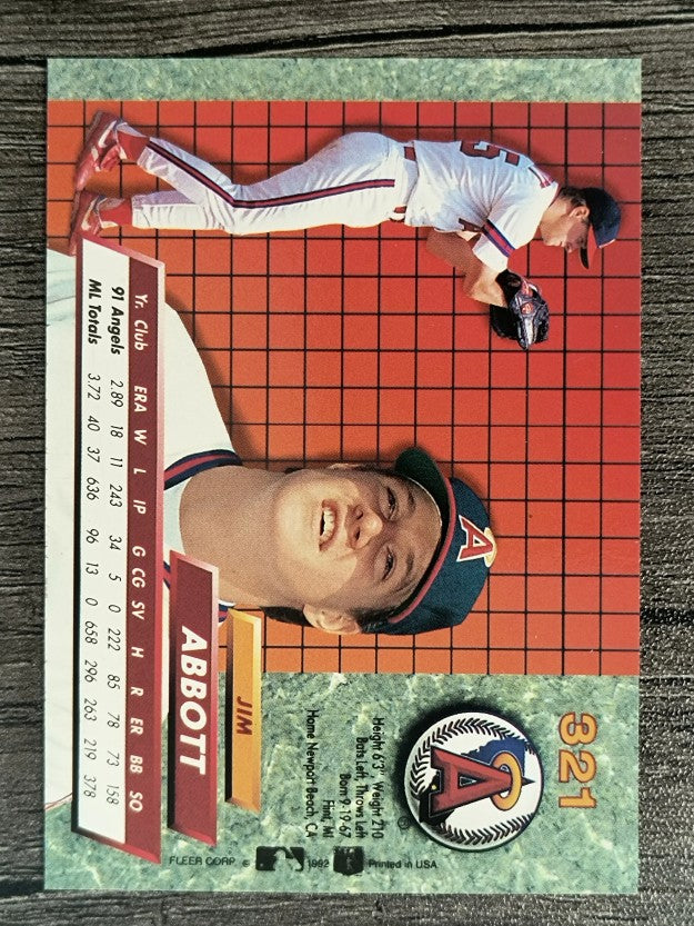 1992 Ultra #321 Jim Abbott
