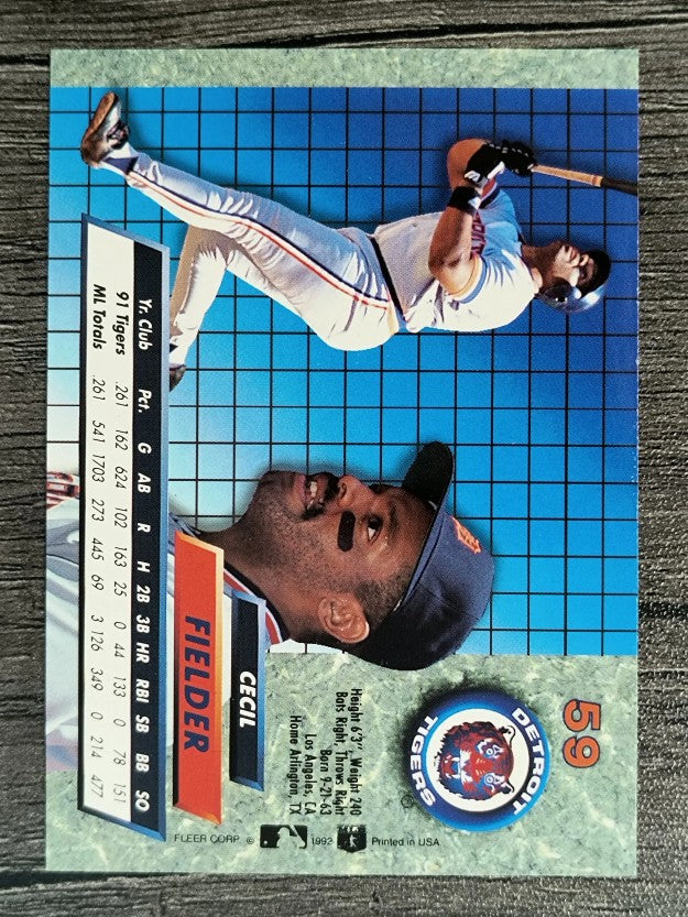 1992 Ultra #59 Cecil Fielder
