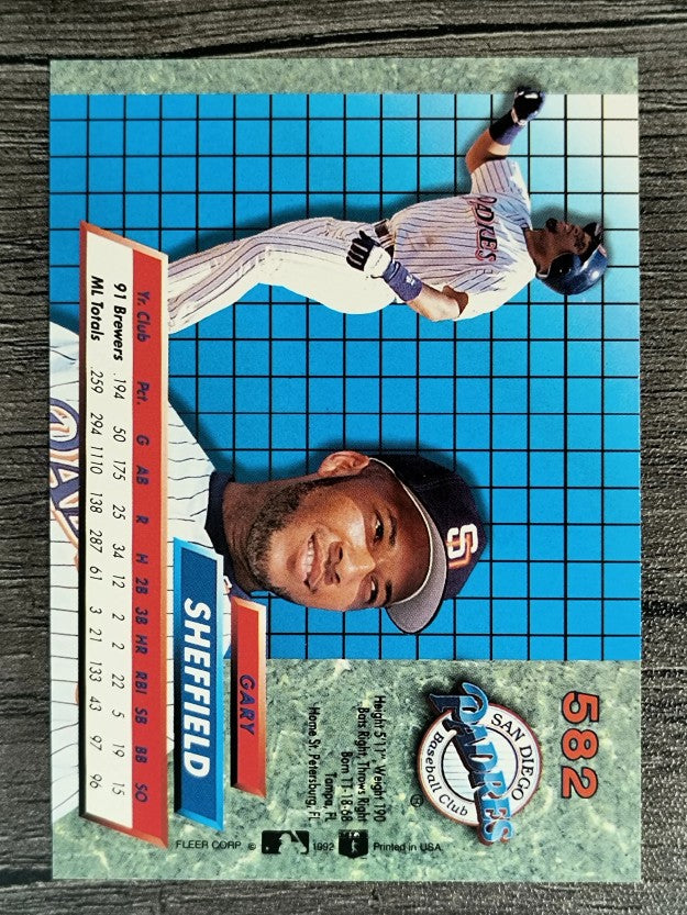 1992 Ultra #582 Gary Sheffield