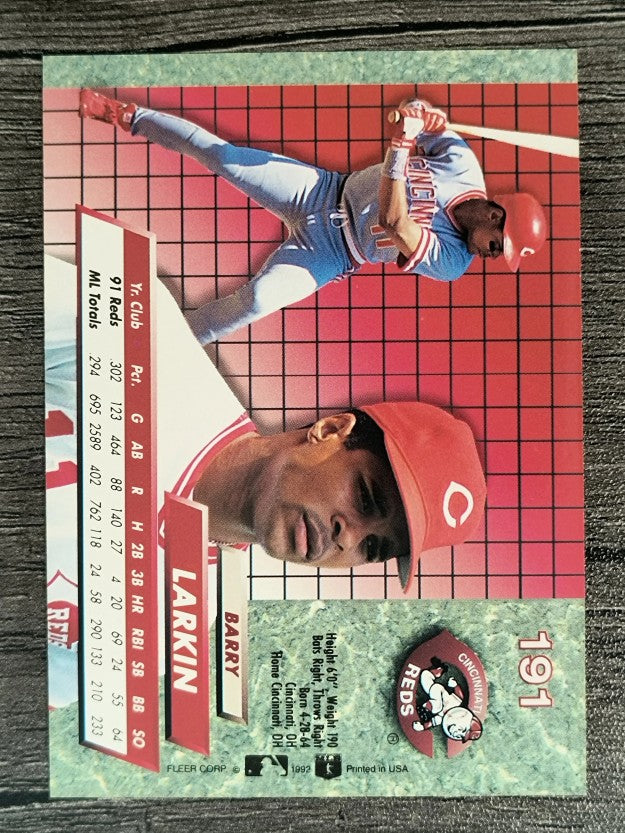 1992 Ultra #191 Barry Larkin