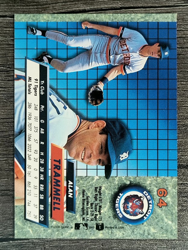 1992 Ultra #64 Alan Trammell
