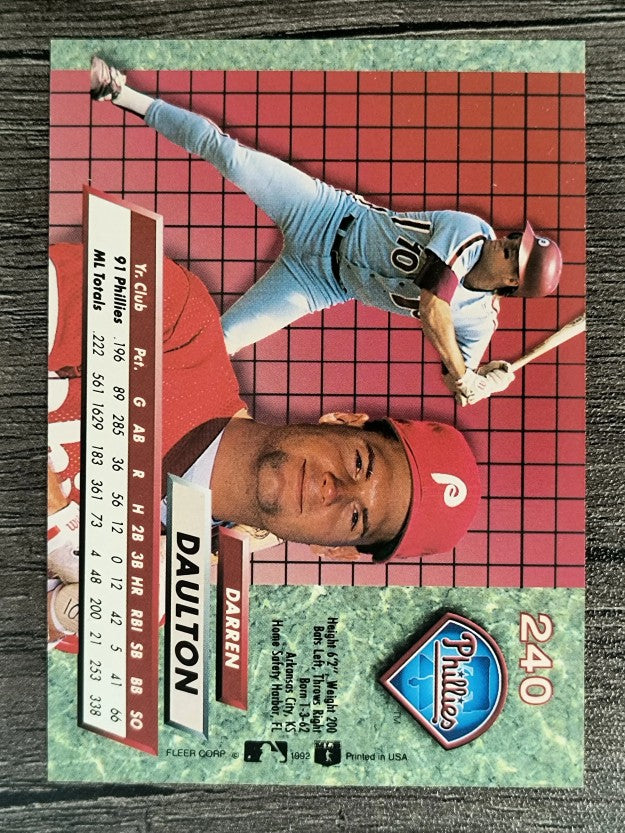 1992 Ultra #240 Darren Daulton