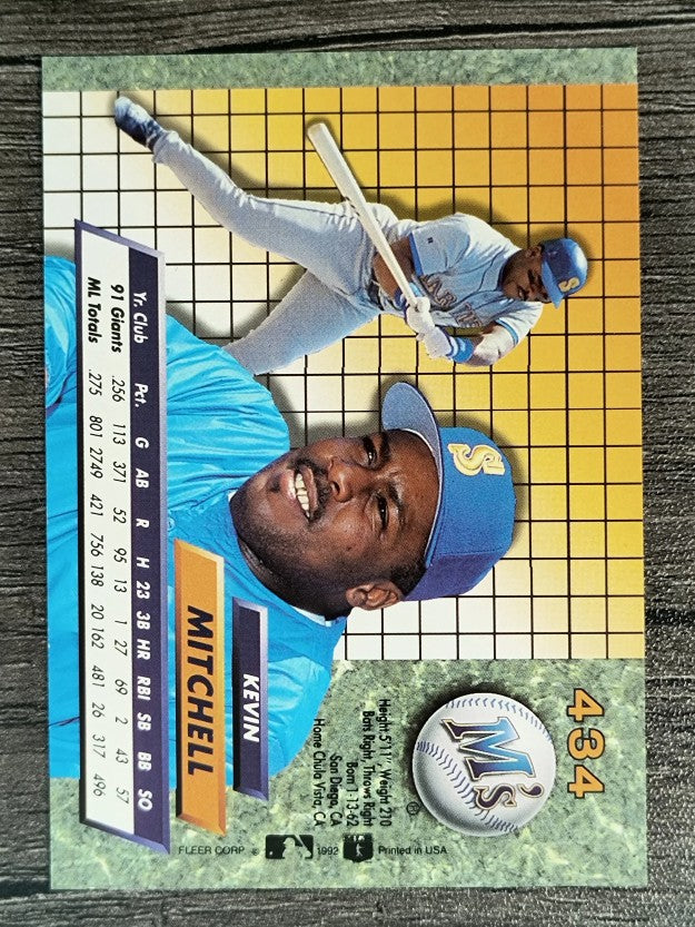 1992 Ultra #434 Kevin Mitchell
