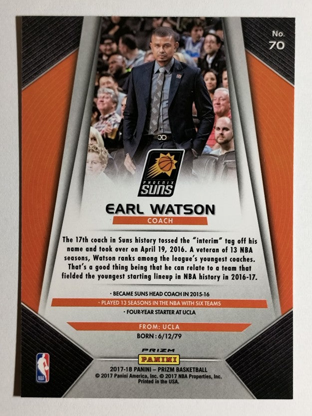 2017-18 Panini Prizm Prizms Green #70 Earl Watson CO