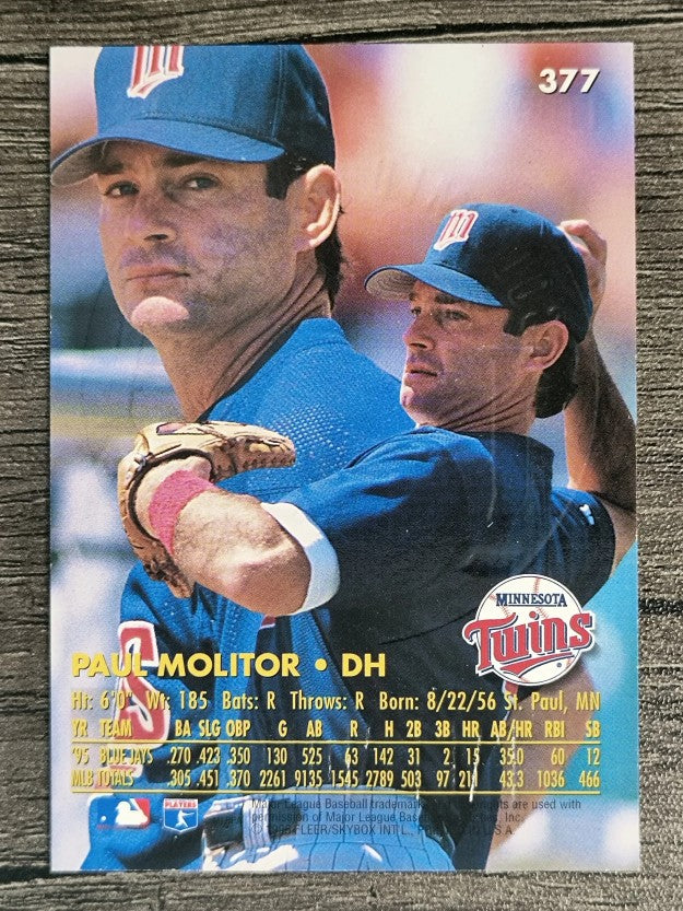1996 Ultra Gold Medallion #377 Paul Molitor
