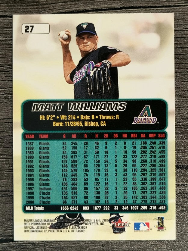 2001 Ultra #27 Matt Williams