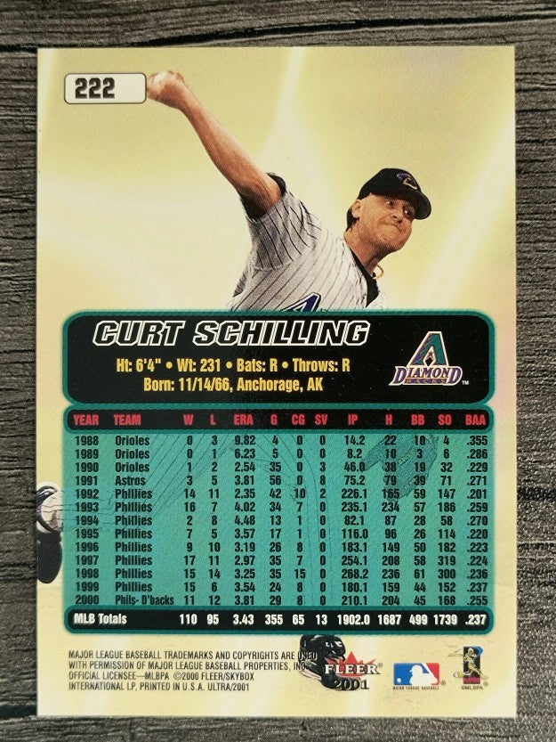 2001 Ultra #222 Curt Schilling