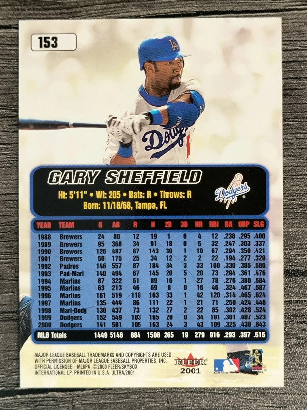 2001 Ultra #153 Gary Sheffield