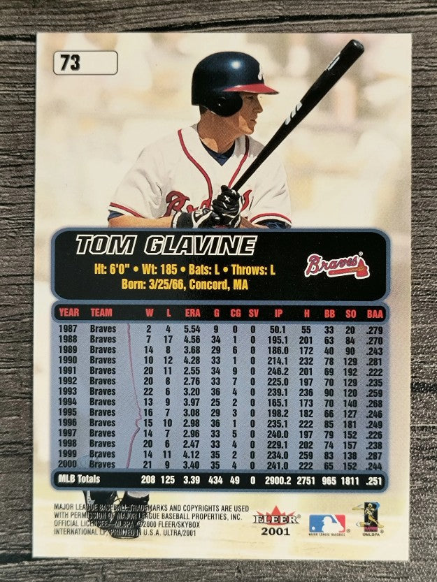 2001 Ultra #73 Tom Glavine